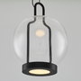 Opviq Lámpara de araña de metal negro con LED ajustable
